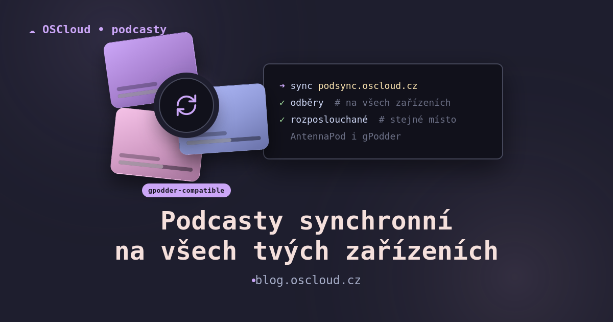 oPodSync na OSCloud – synchronizace podcastů