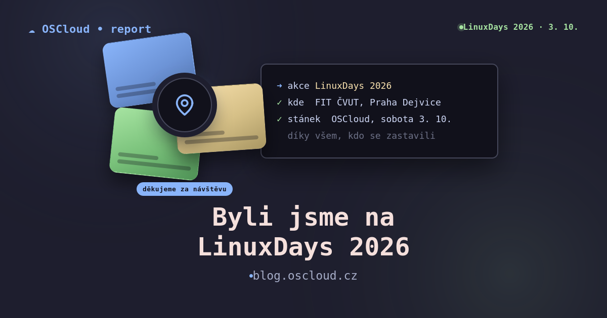 OSCloud na Linux Days 2026